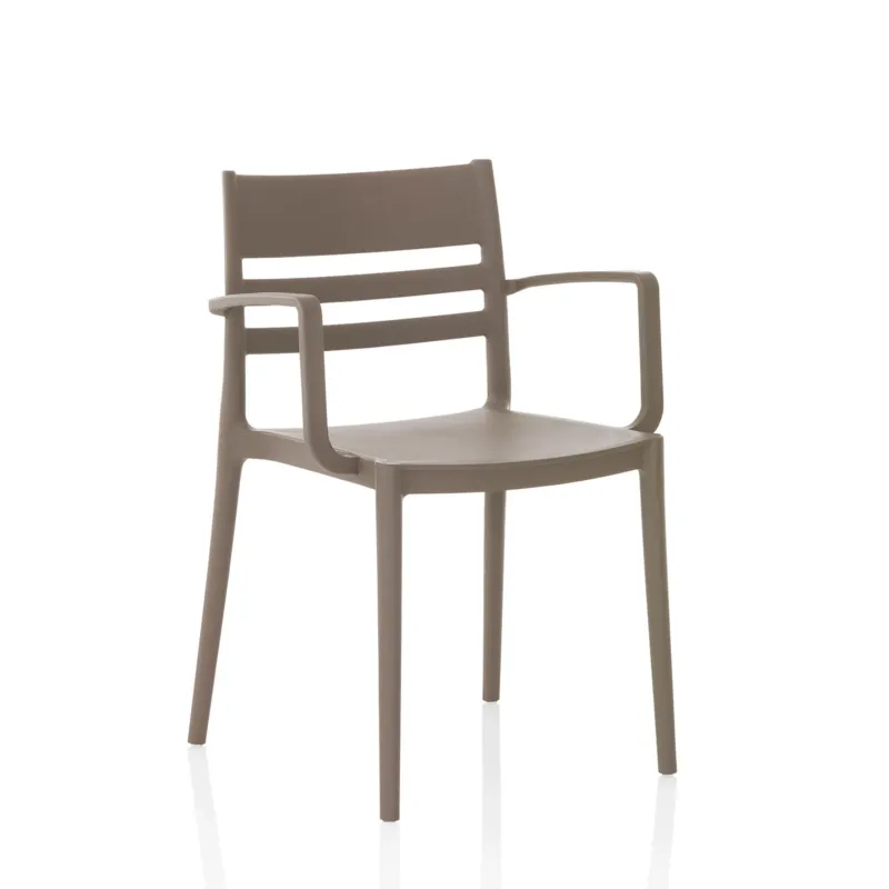 Set 4 Sedie con braccioli da interno/esterno CLYDE grigio
