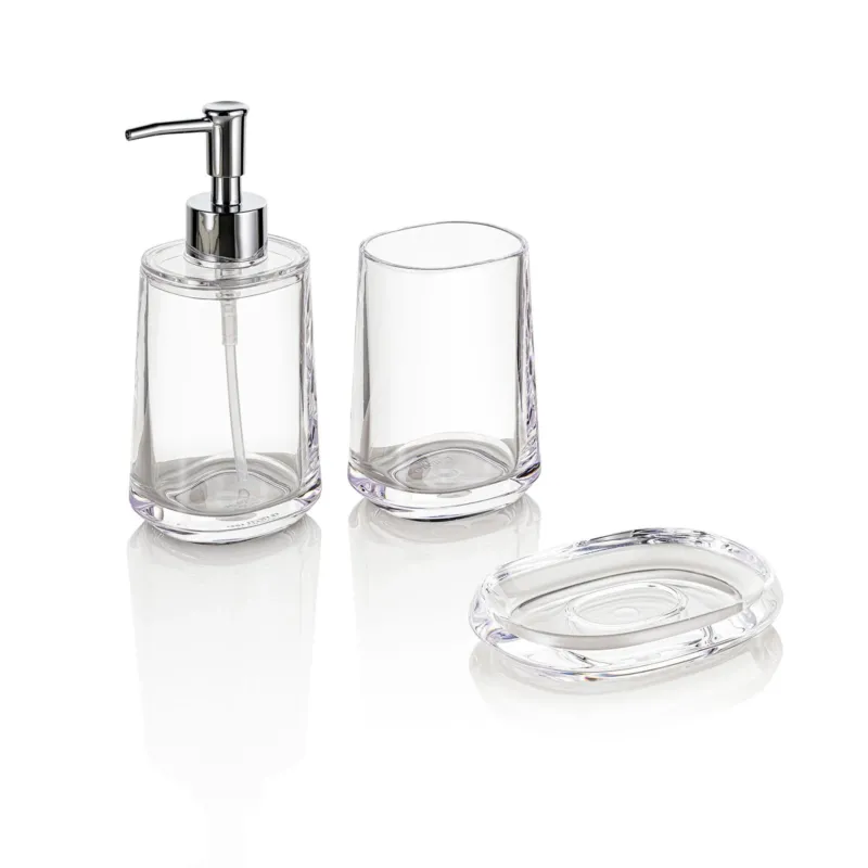 Set bagno 3 pezzi HUGO | Trasparente