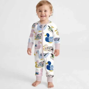 Whimsical Garden Ducks Bamboo Convertible Zippy