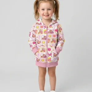 Pink Softball Game Day Bamboo Zip Hoodie