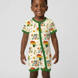 Africa It's In My DNA Bamboo Shorty Zippy