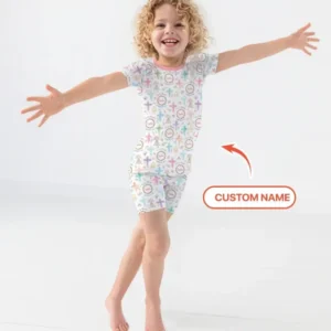 He Is Risen Personalized Bamboo Two Piece Short Sleeve Shorts Pajama Set