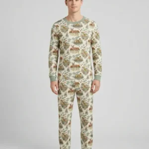 Vintage Hunting Season Daddy& Me Matching Bamboo Men's Pajama Set