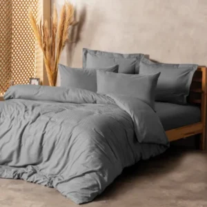 Bettwäsche-Set Grau – 100% Baumwolle Ranforce