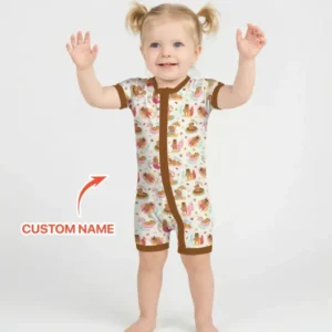 Don't Worry, Be Capy Custom Name Bamboo Shorty Zippy