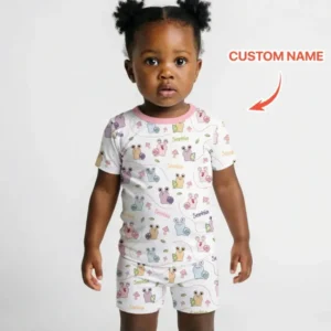 Custom Name Snailed it! Bamboo Two Piece Short Sleeve Shorts Pajama Set