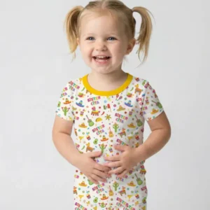 Cinco de Mayo Family Matching Bamboo Two Piece Short Sleeve Pajama Set