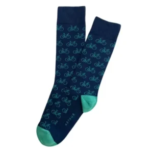 Chaussettes homme bleu marine vélo 1