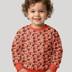 Black Cat Ditsy Bamboo Crewneck Sweatshirt