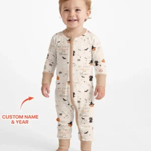 Personalised Baby First Halloween Bamboo Convertible Zippy