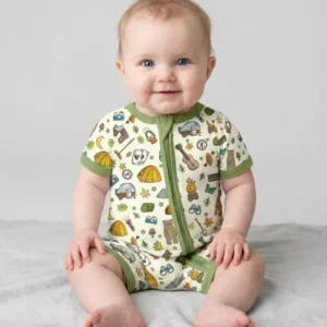 Love Camping Matching Family Bamboo Shorty Zippy