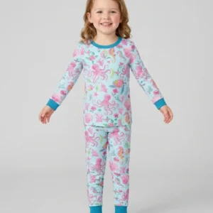 Preppy Palm Beach Bamboo Two Piece Long Sleeve Pajama Set
