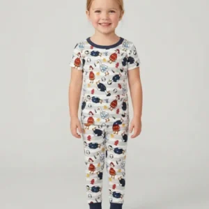 Rescue Goose Squad Bamboo Two Piece Short Sleeve Pajama Set