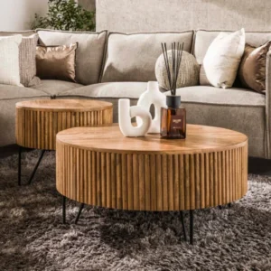 Couchtisch Duna - 2er Set aus Mangoholz