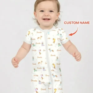 Custom Name Easter Dachshund Bamboo Shorty Zippy