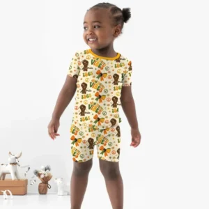 Juneteenth Vibes Vintage Bamboo Two Piece Short Sleeve Shorts Pajama Set