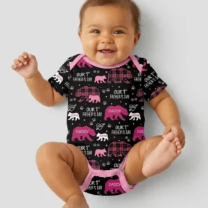 Our 1st Father's Day Daddy Bear & Me Matching Bamboo Bodysuit