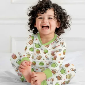 Kawaii Garden Crew Bamboo Two Piece Long Sleeve Pajama Set