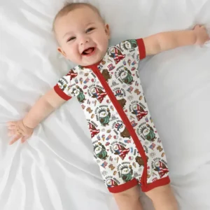 Happy 250th America Cute Patriotic Eagles Family Matching Bamboo Shorty Zippy