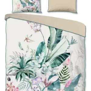 Descanso Satin Duvet Cover "Verdi" - Multi - Dubbele instopflap