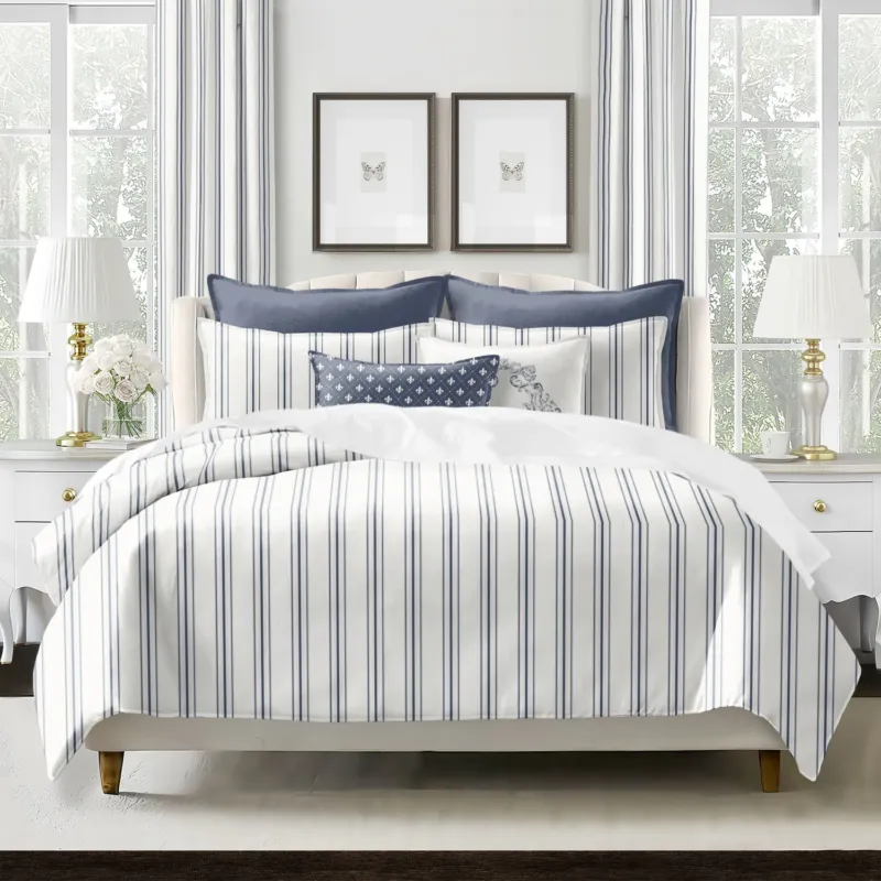 AUGUST STRIPECOVERLET SET MADE IN CANADA DENIM