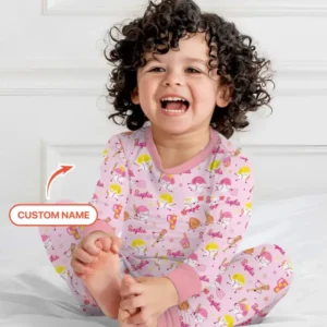 Baseball Mama and Mini Matching Bamboo Two Piece Long Sleeve Pajama Set