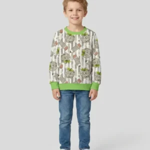 Custom Name Camo Apple Days Bamboo Crewneck Sweatshirt