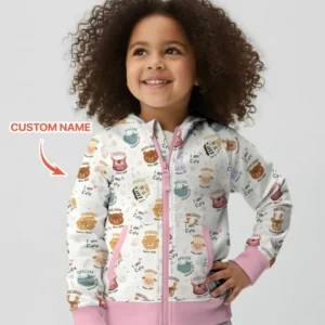 God’s Little Zoo Custom Name Bamboo Zip Hoodie