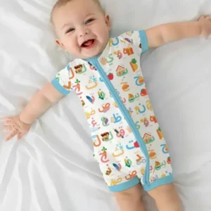 Arabic Alphabet Bamboo Shorty Zippy