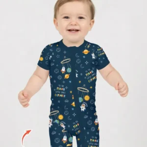 Little Astronaut Big Dream Bamboo Shorty Zippy