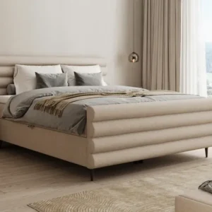 Boxspringbett Tubo in Strukturstoff mit Stauraum