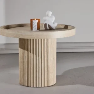 Beistelltisch Tavira – Ø60 cm in Beige