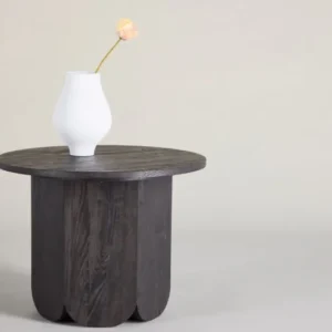 Couchtisch Keralo - stylischer Rundtisch in Holzoptik