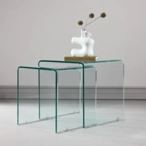 Couchtisch/Beistelltisch-Set Lumea – 2 Tische in Klarglas