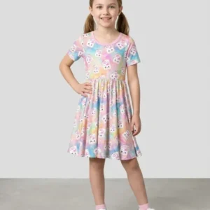 Kawaii Sprinkle Pastry Bamboo Twirl Dress