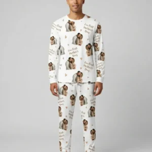 Custom Photo Our First as Parents Bamboo Men's Pajama Set