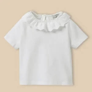 T-Shirt mit raffiniertem Kragen - Bio-Baumwolle, Baby