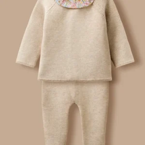 Strickset für Baby mit Liberty-Kragen