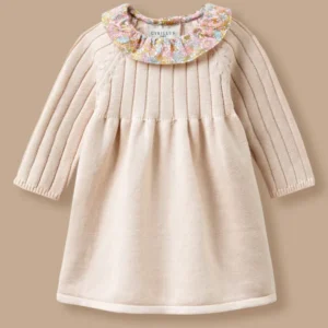 Strickkleid mit Liberty-Kragen für Baby