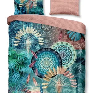 Hip Satin Duvet Cover "Kanya" - Multi - Dubbele instopflap