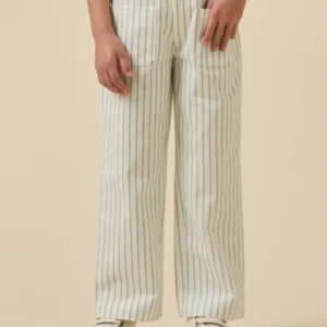 Mädchenhose aus gestreiftem Denim