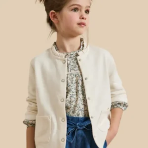 Mädchen-Cardigan aus Molton – Bio-Baumwolle
