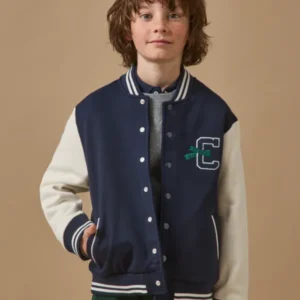 Jungen Teddy-Blouson mit Stickerei