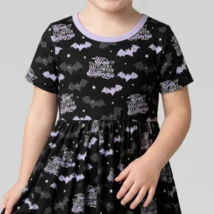 Halloween Butterflies Bamboo Twirl Dress