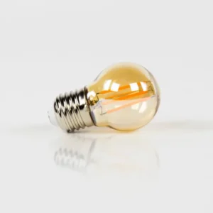 LED-Glühlampe Embera – G45-E27 mit amberfarbenem Glas