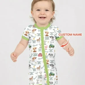 Custom Name God Says I Am Farm Animals Bamboo Shorty Zippy