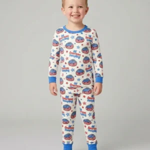 All American Dumpling Bamboo Two Piece Long Sleeve Pajama Set
