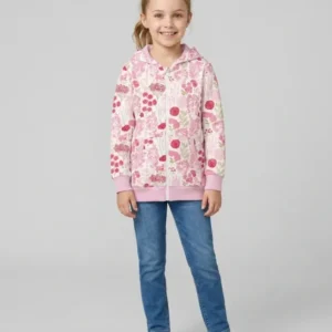 Blushing Wildflowers Bamboo Zip Hoodie