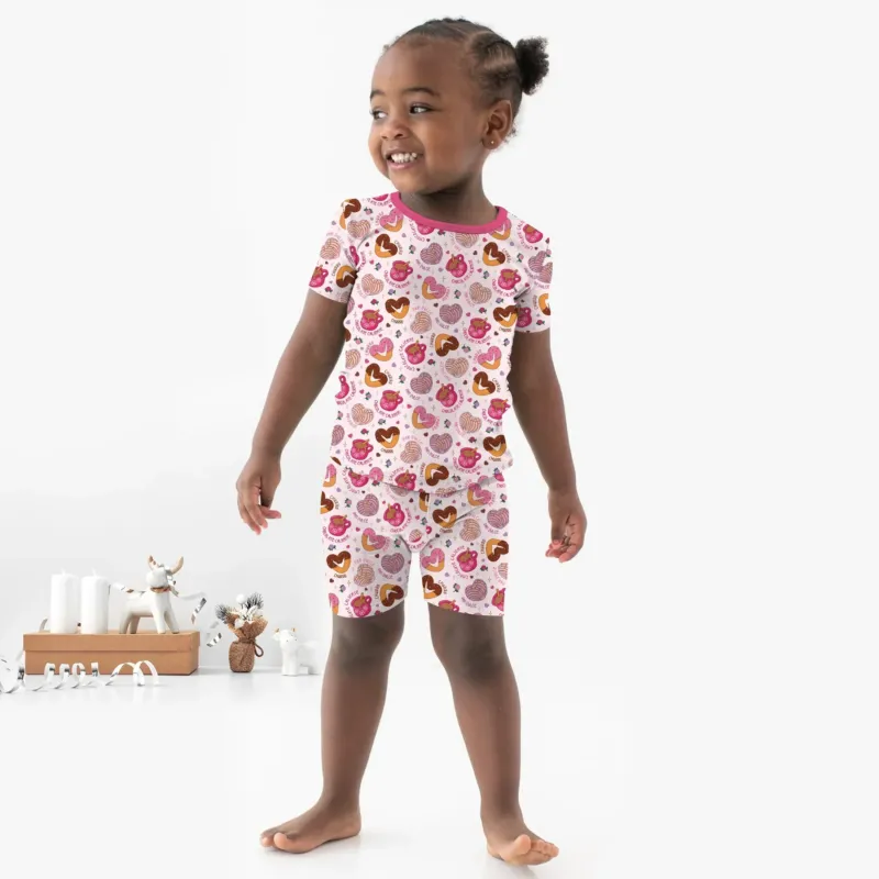 Te quiero un churro Bamboo Two Piece Short Sleeve Shorts Pajama Set