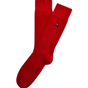 Chaussettes coton brodées ski homme 1